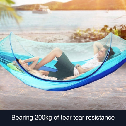 Portable Outdoor Camping Full-automatic Nylon Parachute Hammock with Mosquito Nets, Size : 250 x 120cm, 250x120cm Army Green