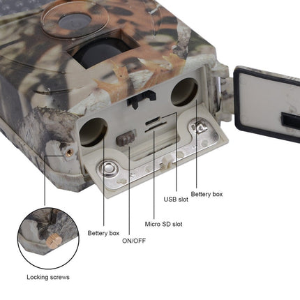 PR-100 1MP IP54 Waterproof IR Night Vision Security Hunting Trail Camera, Sunplus 1628 Program, 120 Degree Wide Angle,100 Degree PIR Sensing Angle, PR100
