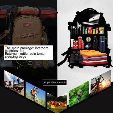 INDEPMAN DL-B001 Fashion Camouflage Style Men Oxford Cloth Backpack Shoulders Bag 40L Outdoors Hiking Camping Travelling Bag 3D Package with Expanded MOLLE & Magic Sticker & Adjustable Shoulder Strap, Size: 51 x 42 x 22 cm