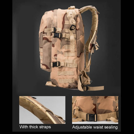 INDEPMAN DL-B001 Fashion Camouflage Style Men Oxford Cloth Backpack Shoulders Bag 40L Outdoors Hiking Camping Travelling Bag 3D Package with Expanded MOLLE & Magic Sticker & Adjustable Shoulder Strap, Size: 51 x 42 x 22 cm