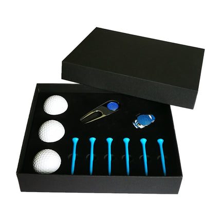 11 in 1 6 Golf Tees + Divot Tool + 3 Golf Balls Gift Box Set, 11 in 1 Blue, 11 in 1 Red