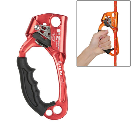 XINDA TP-8606 Outdoor Rock Climbing Aerial Work Anti-fall Handheld Rope Gripper for 8-12mm Diameter Rope left