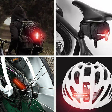 A02 Bicycle Taillight Bicycle Riding Motorcycle Electric Car LED Mountain Bike USB Charging Safety Warning Light (100 Hours, Color Box)