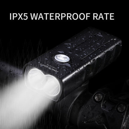 BX2 USB Charging Bicycle Light Front Handlebar Led Light (3 Hours, T6+Gem Lamp), 3 Hours, T6+Gem Lamp