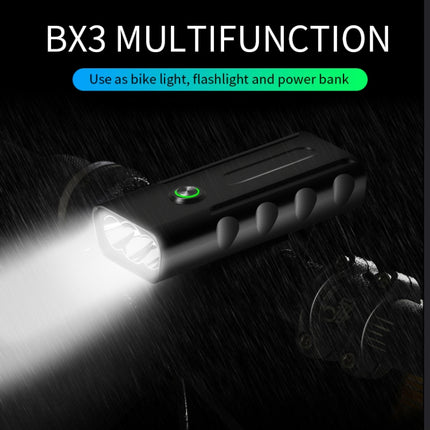 BX3 USB Charging Bicycle Light Front Handlebar Led Light (10 Hours, T6+A02 Lamp), 10 Hours, T6+A02 Lamp