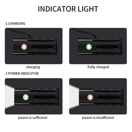 BX3 USB Charging Bicycle Light Front Handlebar Led Light (10 Hours, T6+A02 Lamp), 10 Hours, T6+A02 Lamp