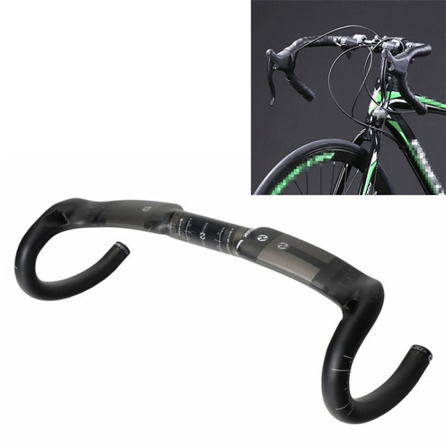 TOSEEK UD Carbon Fiber Texture Road Bike Handlebar, Size: 440mm (UD Matte), 440mm