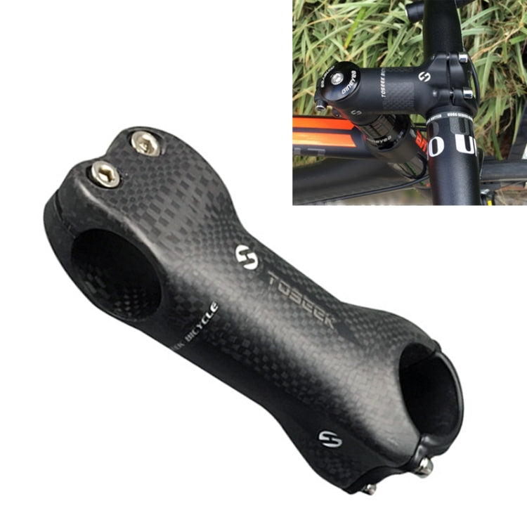 TOSEEK All Carbon Fiber 3KUD Texture Road Mountain Bike Ultra-light Handlebar Stem Riser Faucet, Size: 17 Degree, 130mm (Matte), 17 Degree, 130mm