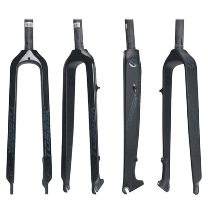 TOSEEK Ultra Light 26 Inch 385mm Mountain Bike Full Carbon Front Fork Straight Tube Disc Brake, 26 Inch 385mm