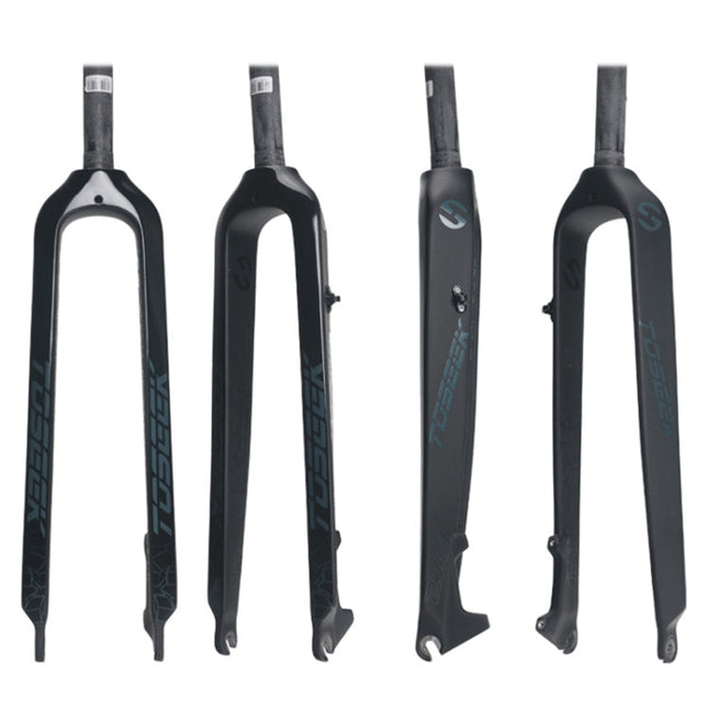 TOSEEK Ultra Light 26 Inch 385mm Mountain Bike Full Carbon Front Fork Straight Tube Disc Brake, 26 Inch 385mm