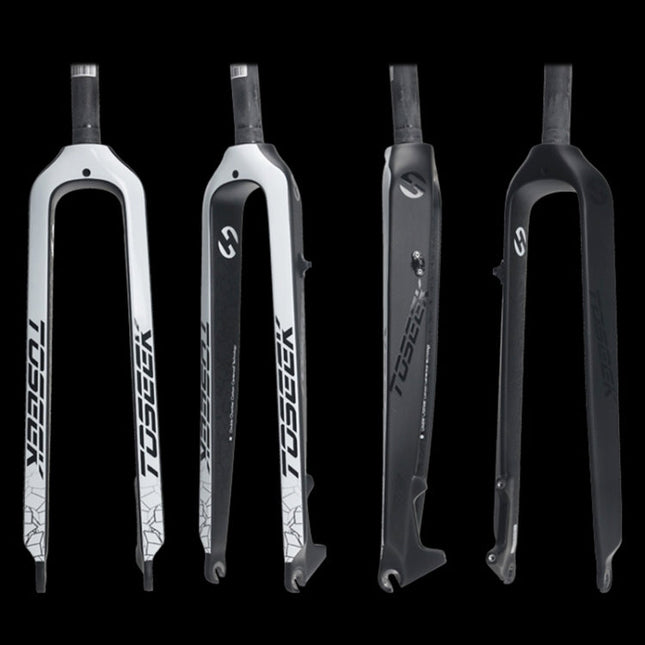 TOSEEK Ultra Light 26 Inch 385mm Mountain Bike Full Carbon Front Fork Straight Tube Disc Brake, 26 Inch 385mm