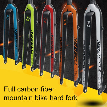 TOSEEK Ultra Light 27.5 Inch 405mm Mountain Bike Full Carbon Front Fork Straight Head Tube Disc Brake, 27.5 Inch 405mm