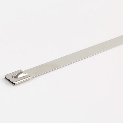 100 PCS 4.6x350mm Stainless Steel Metal Cable Ties Tie Zip Wrap Exhaust Heat Straps Induction Pipe, 4.6x350mm