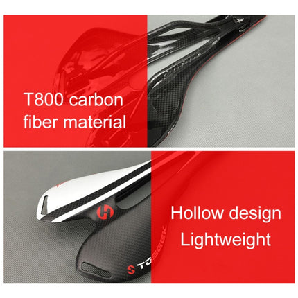 TOSEEK Road Bike Carbon Fiber Seat Bicycle Hollow Seat Saddle, 3K Texture + Extinction, Extinction(Grey), Extinction(Blue), Extinction(Red), Extinction(White), Extinction(Yellow), Extinction(Black), Extinction(Orange), Extinction(Green)