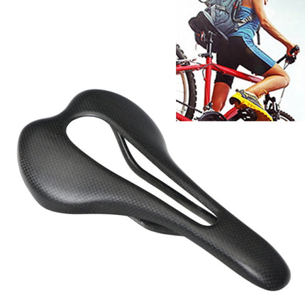 TOSEEK Road Bike Carbon Fiber Seat Bicycle Hollow Seat Saddle, 3K Texture + Extinction