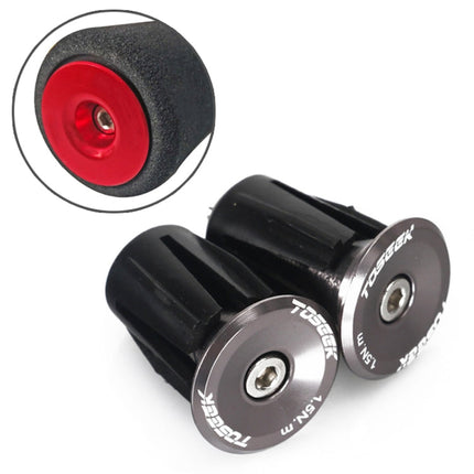 TOSEEK 1 Pair Mountain Bike Handlebar Grips Caps End Plug Aluminum Alloy Bicycle  Bar Ends Plug, 17.6-21.8mm Purple, 17.6-21.8mm Red, 17.6-21.8mm Black, 17.6-21.8mm Green, 17.6-21.8mm Grey, 17.6-21.8mm Gold, 17.6-21.8mm Blue