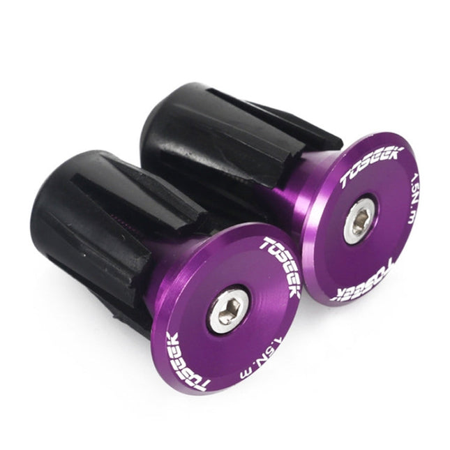 TOSEEK 1 Pair Mountain Bike Handlebar Grips Caps End Plug Aluminum Alloy Bicycle  Bar Ends Plug, 17.6-21.8mm Purple, 17.6-21.8mm Red, 17.6-21.8mm Black, 17.6-21.8mm Green, 17.6-21.8mm Grey, 17.6-21.8mm Gold, 17.6-21.8mm Blue