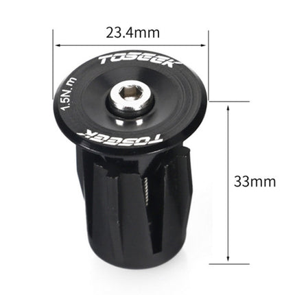 TOSEEK 1 Pair Mountain Bike Handlebar Grips Caps End Plug Aluminum Alloy Bicycle  Bar Ends Plug, 17.6-21.8mm Purple, 17.6-21.8mm Red, 17.6-21.8mm Black, 17.6-21.8mm Green, 17.6-21.8mm Grey, 17.6-21.8mm Gold, 17.6-21.8mm Blue