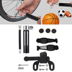 Inflator + Plastic glue-free tire patch + Tire lever Black / Black
