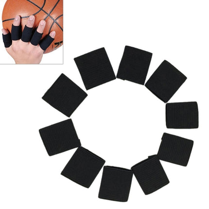10 PCS Elastic Polyester Sports Finger Support Guards, Size: 3.5 x 3cm (Black), Protect  Fingers