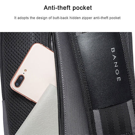 BANGE Men Security USB Chest Bag Portable Outdoor Shoulder Bag
