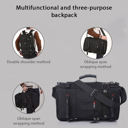 KAKA Large Capacity Backpack Men Travel Bag Leisure Student Waterproof Shoulders Bag with Lock, KAKA Shoulders Bag
