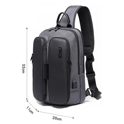 BANGE Fashion Casual Shoulder Bag Outdoor USB Chest Bag
