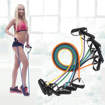 Fitness Exercise Resistance Bands Stretch Elastic Rope Workout Yoga Rally Muscle Training Exercise Rope, Size:5*9*1200mm, Random Color Delivery, Size:5*9*1200mm