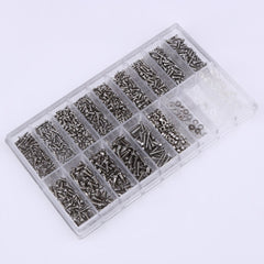1000 PCS Watch Sunglass Spectacles Screws Nut Repair Kit With a Screwdriver, Sunglass Spectacles Screws