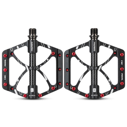 PROMEND PD-M52C 1 Pair Bicycle Aluminum Alloy + Carbon Fiber Tube Bearing Pedals
