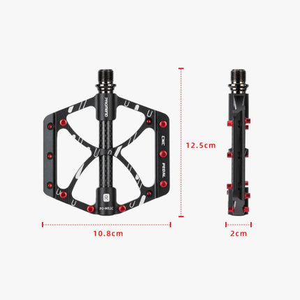 PROMEND PD-M52C 1 Pair Bicycle Aluminum Alloy + Carbon Fiber Tube Bearing Pedals
