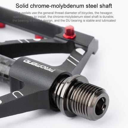 PROMEND PD-M52C 1 Pair Bicycle Aluminum Alloy + Carbon Fiber Tube Bearing Pedals