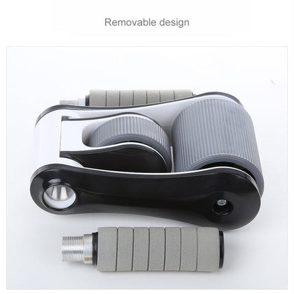 Folding Abdominal Roller Round Home Office Mute Fitness Equipment Sports for Man / Woman, YD010344 (Black)