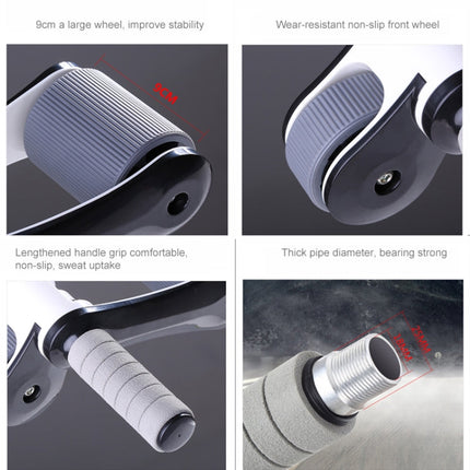 Folding Abdominal Roller Round Home Office Mute Fitness Equipment Sports for Man / Woman, YD010344 (Black)