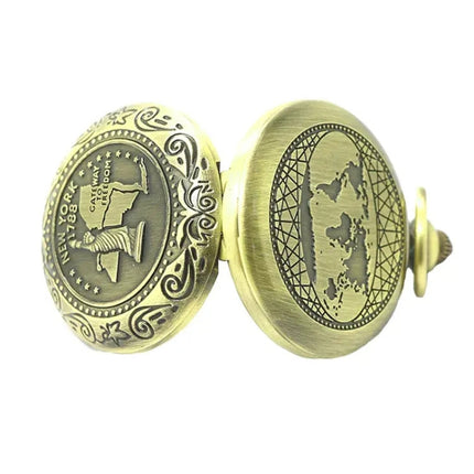 Nisa J35A Vintage Metal Flip Pocket Watch Compass, J35A