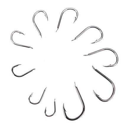 ISE 500 PCS Mixed Size Fish Barbed Hook Fishing Hooks, 3-12#
