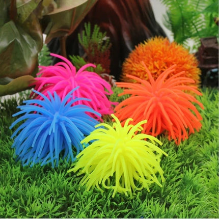 Aquarium Articles Decoration TPR Simulation Sea Urchin Ball Coral, Size: L, Diameter: 13cm, Size: L