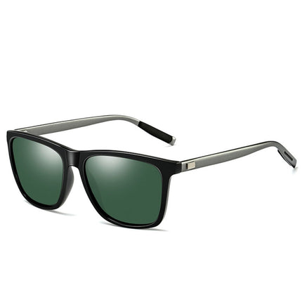 Men Retro Fashion Aluminum Magnesium Frame UV400 Polarized Sunglasses, Black Tarnish+ Pink, Black Silver+ Grey, Grey+ Silver, Demi Brown + Brown, Black Tarnish+ G15 Green, Black Tarnish+ Blue, Black Tarnish+ Grey