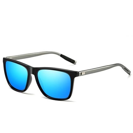 Men Retro Fashion Aluminum Magnesium Frame UV400 Polarized Sunglasses, Black Tarnish+ Pink, Black Silver+ Grey, Grey+ Silver, Demi Brown + Brown, Black Tarnish+ G15 Green, Black Tarnish+ Blue, Black Tarnish+ Grey
