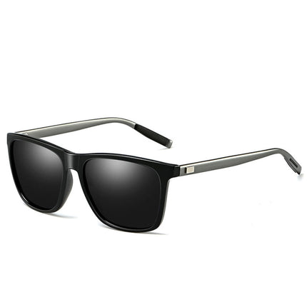 Men Retro Fashion Aluminum Magnesium Frame UV400 Polarized Sunglasses, Black Tarnish+ Pink, Black Silver+ Grey, Grey+ Silver, Demi Brown + Brown, Black Tarnish+ G15 Green, Black Tarnish+ Blue, Black Tarnish+ Grey