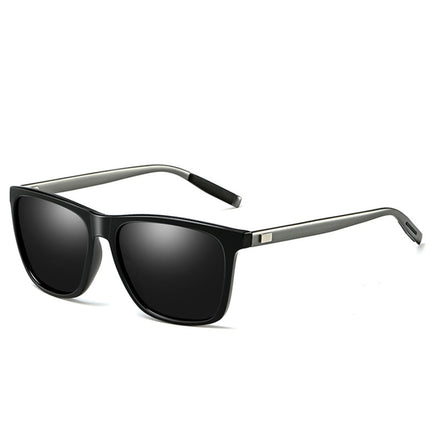 Men Retro Fashion Aluminum Magnesium Frame UV400 Polarized Sunglasses, Grey+ Silver, Demi Brown + Brown, Black Tarnish+ G15 Green, Black Tarnish+ Blue, Black Tarnish+ Grey, Black Tarnish+ Pink, Black Silver+ Grey