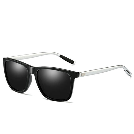 Men Retro Fashion Aluminum Magnesium Frame UV400 Polarized Sunglasses, Black Tarnish+ Pink, Black Silver+ Grey, Grey+ Silver, Demi Brown + Brown, Black Tarnish+ G15 Green, Black Tarnish+ Blue, Black Tarnish+ Grey