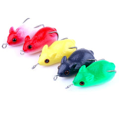 HENGJIA 5cm Biomimetic Mouse Fishing Bait Fishing Lures, Random Color Delivery, Mouse