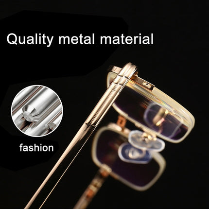 Folding Anti Blue-ray Presbyopic Reading Glasses with Case & Cleaning Cloth, +2.50D, +2.50D