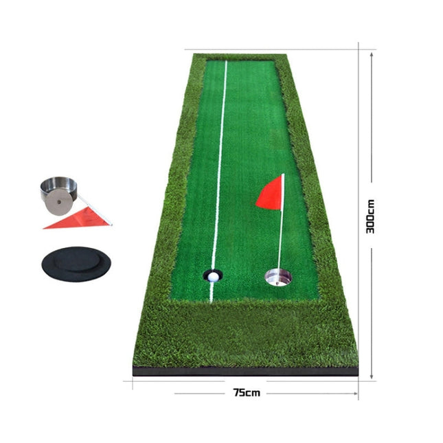 PGM Golf Double Colors Putting Mat Push Rod Trainer, Size: 75x300cm