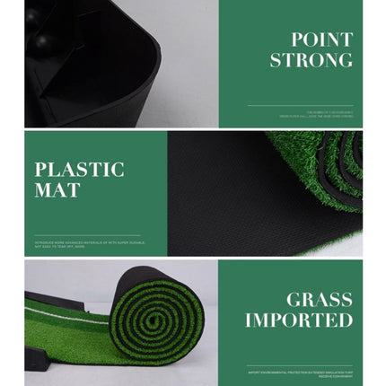 PGM Golf Mini Putting Mat Push Rod Trainer 3m, with Auto Ball Return Fairway