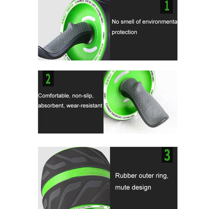 Automatic Rebound Abdominal Roller Round Home Office Mute Fitness Equipment for Man / Woman, Electroplating Green, Green, Purple, White