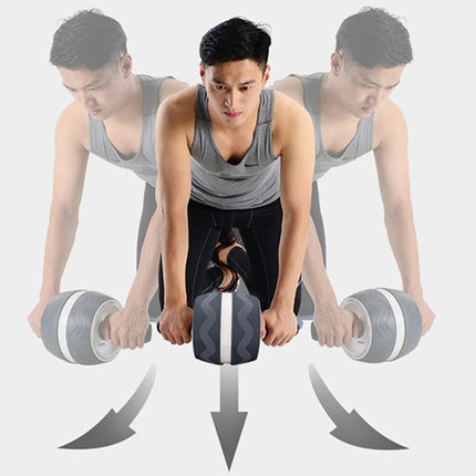 Automatic Rebound Abdominal Roller Round Home Office Mute Fitness Equipment for Man / Woman, Electroplating Green, Green, Purple, White