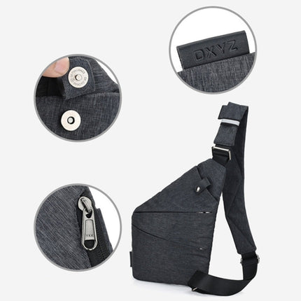 Multi-Function Portable Anti-theft Polyester Business Chest Bag Outdoor Sports Left Shoulder Bag for Men, Left Shoulder