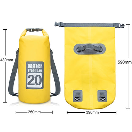 Outdoor Waterproof Dry Dual Shoulder Strap Bag Dry Sack, Capacity: 20L, 20L